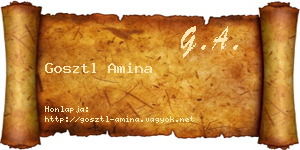 Gosztl Amina névjegykártya